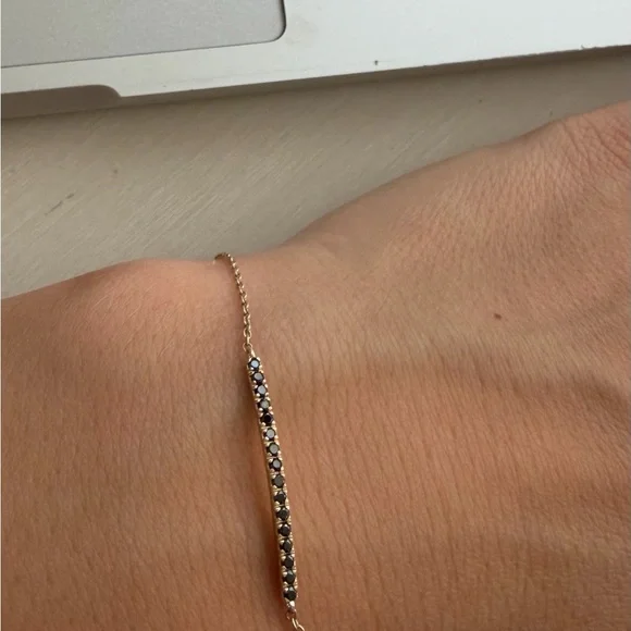 BLACK DIAMOND BRACELET IN GOLD